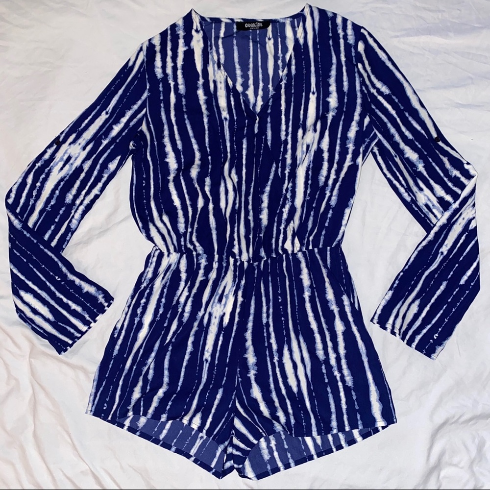 Cookies Hawaii - long sleeve tie dye romper Sz S